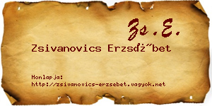 Zsivanovics Erzsébet névjegykártya